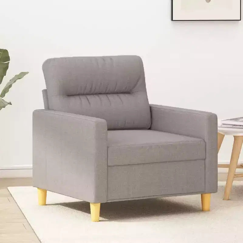 vidaXL Fauteuil gris clair, tissu respirant et durable, structure stable et robuste, expérience d'assise confortable, design moderne