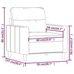 vidaXL Fauteuil gris clair, tissu respirant et durable, structure stable et robuste, expérience d'assise confortable, design moderne