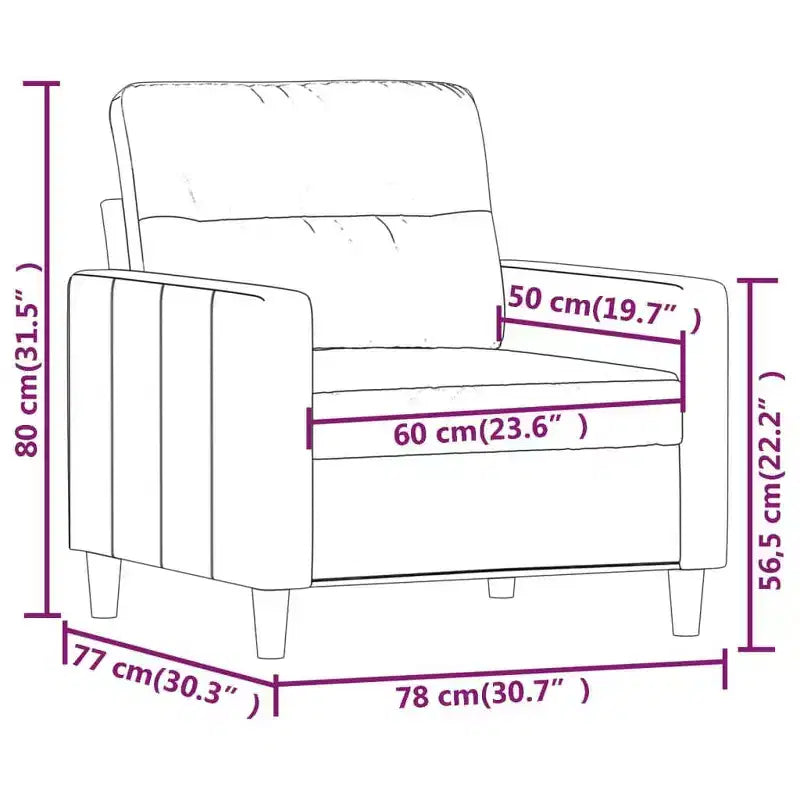 vidaXL Fauteuil gris clair, tissu respirant et durable, structure stable et robuste, expérience d'assise confortable, design moderne