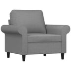 vidaXL Fauteuil Gris clair Polyester (tissu), métal, contreplaqué