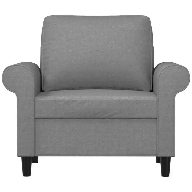 vidaXL Fauteuil Gris clair Polyester (tissu), métal, contreplaqué