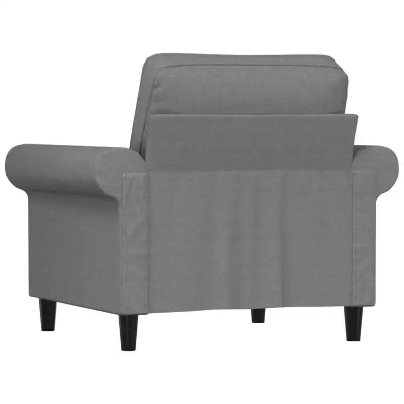 vidaXL Fauteuil Gris clair Polyester (tissu), métal, contreplaqué