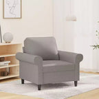 vidaXL Fauteuil Gris clair Polyester (tissu), métal, contreplaqué