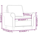 vidaXL Fauteuil Gris clair Polyester (tissu), métal, contreplaqué
