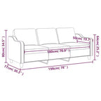 vidaXL Canapé 3 places, gris foncé, cadre en métal, tissu 100 % polyester, mousse