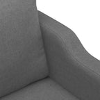 vidaXL Canapé 3 places, gris foncé, cadre en métal, tissu 100 % polyester, mousse