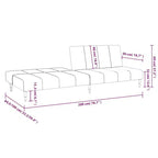 vidaXL Canapé-Lit 2 Places en Velours Gris Foncé - Causeuse Rembourrée pour Salon/Sous-sol/Dortoir avec Cadre en Bois