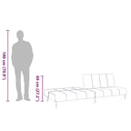 vidaXL Canapé-Lit 2 Places en Velours Gris Foncé - Causeuse Rembourrée pour Salon/Sous-sol/Dortoir avec Cadre en Bois