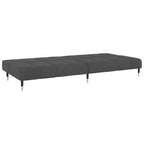 vidaXL Canapé-Lit 2 Places en Velours Gris Foncé - Causeuse Rembourrée pour Salon/Sous-sol/Dortoir avec Cadre en Bois