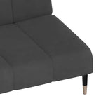 vidaXL Canapé-Lit 2 Places en Velours Gris Foncé - Causeuse Rembourrée pour Salon/Sous-sol/Dortoir avec Cadre en Bois
