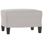 vidaXL Fauteuil de salon avec tabouret gris clair