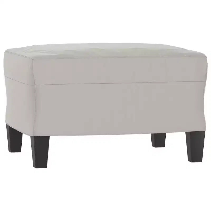 vidaXL Fauteuil de salon avec tabouret gris clair
