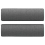 vidaXL Ensemble canapé en tissu gris foncé - Meubles de salon modernes 2 pièces - Comprend un canapé 2 places, un canapé 3 places, des coussins décoratifs et des coussins d'assise