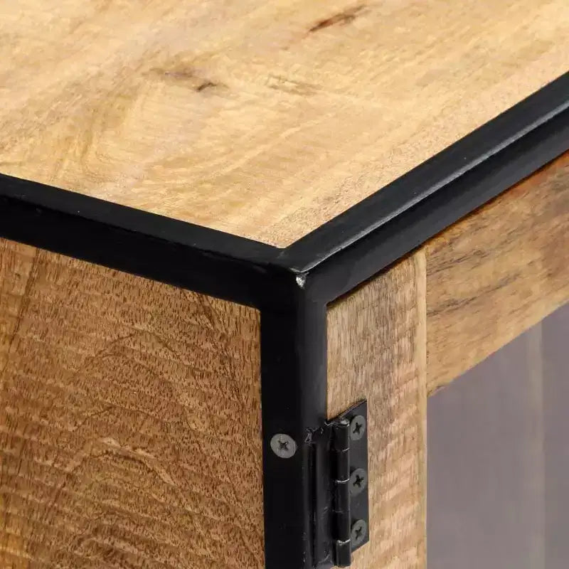 vidaXL Meuble TV Bois de récupération massif varié, acier enduit de poudre