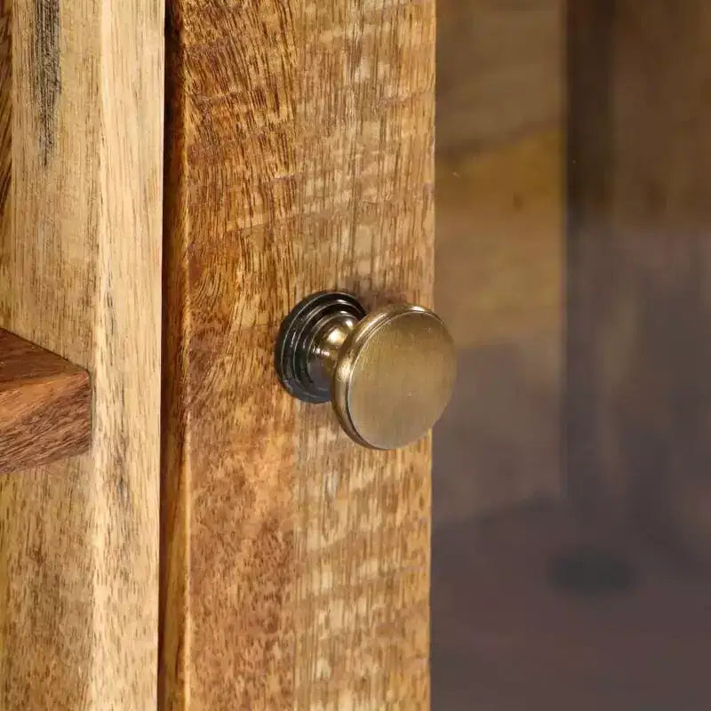 vidaXL Meuble TV Bois de récupération massif varié, acier enduit de poudre