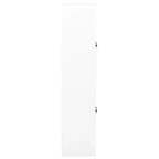 vidaXL Meuble de classement Armoire de rangement en métal avec étagères pour bureau à domicile, en acier - Blanc