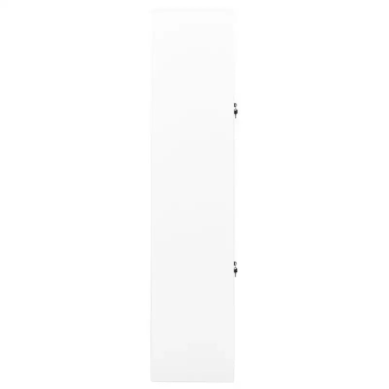 vidaXL Meuble de classement Armoire de rangement en métal avec étagères pour bureau à domicile, en acier - Blanc