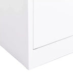 vidaXL Meuble de classement Armoire de rangement en métal avec étagères pour bureau à domicile, en acier - Blanc