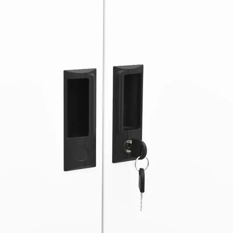 vidaXL Meuble de classement Armoire de rangement en métal avec étagères pour bureau à domicile, en acier - Blanc
