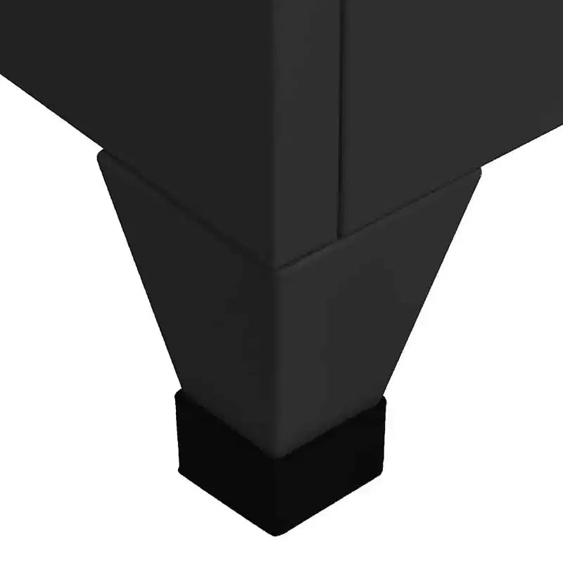 vidaXL Casier en Acier Noir Armoire de Rangement Rectangulaire Moderne