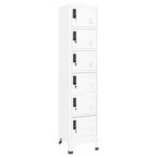 vidaXL Armoire de rangement, Blanc, Acier, 38 x 40 x 180 cm, Armoire de rangement