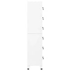 vidaXL Armoire de rangement, Blanc, Acier, 38 x 40 x 180 cm, Armoire de rangement