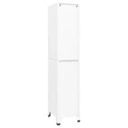 vidaXL Armoire de rangement, Blanc, Acier, 38 x 40 x 180 cm, Armoire de rangement
