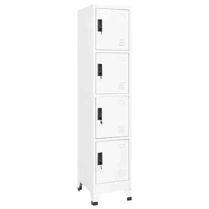 vidaXL Armoire vestiaire en acier blanc standard rectangulaire