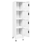 vidaXL Armoire vestiaire en acier blanc standard rectangulaire