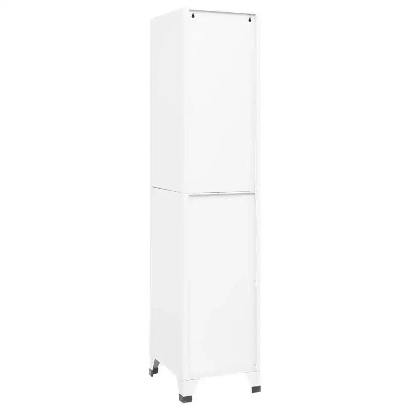 vidaXL Armoire vestiaire en acier blanc standard rectangulaire