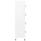 vidaXL Armoire vestiaire en acier blanc standard rectangulaire
