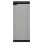 vidaXL Garden Storage Cabinet - Compact Patio Organizer, PVC and PP Material, with 1 Shelf and Security Lock, Gray and Black, 13.8x15.7x33.5
