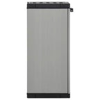 vidaXL Armoire de rangement de jardin – Organiseur de patio compact, en PVC et PP, avec 1 étagère et serrure de sécurité, gris et noir, 35x40x85 cm