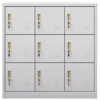 vidaXL Lot de 2 casiers d'appoint Gris clair Acier Armoire de rangement moyenne