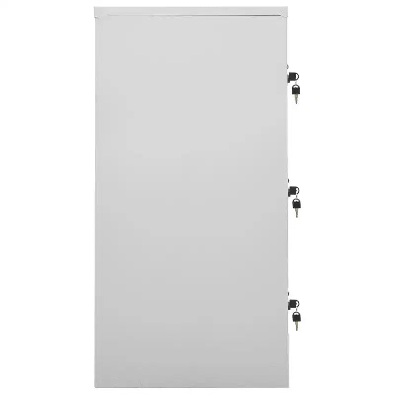 vidaXL Lot de 2 casiers d'appoint Gris clair Acier Armoire de rangement moyenne