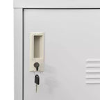 vidaXL Lot de 2 casiers d'appoint Gris clair Acier Armoire de rangement moyenne
