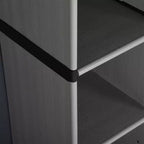 vidaXL Armoire de rangement de jardin à 3 étagères - Matériau PVC et PP robuste - Conception verrouillable - Convient pour l'extérieur - Gris&Noir, 26.8x15.7x66.1