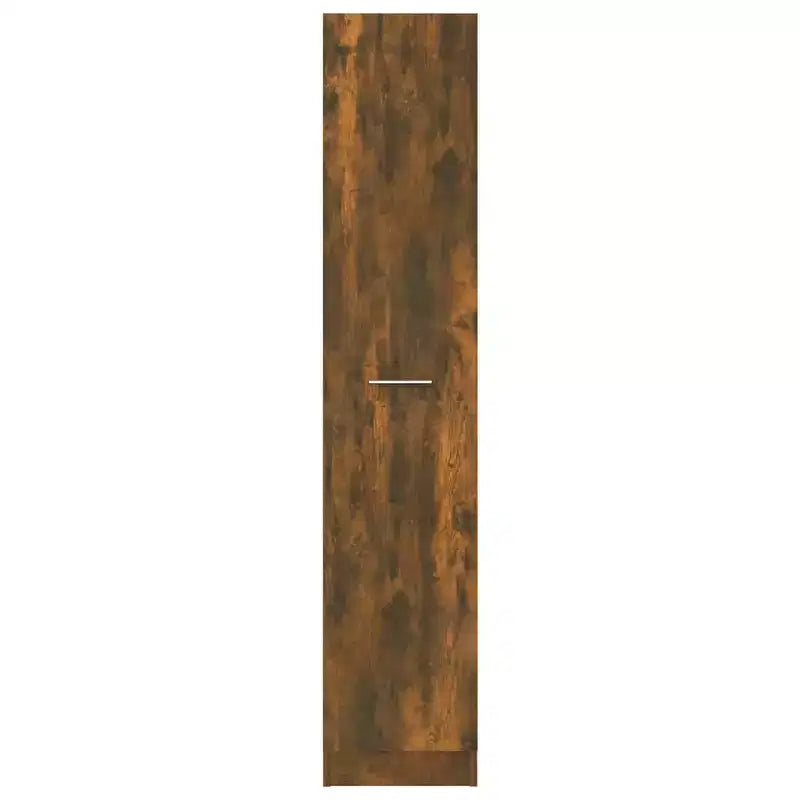 vidaXL Armoire d'apothicaire chêne fumé - Grand espace de rangement, bois d'ingénierie, conception coulissante idéale pour le bureau, le salon, la chambre ou la cuisine