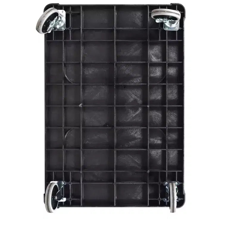 Chariot de service utilitaire à deux étagères extra large Stand Steady Tubstr – Chariot roulant robuste pour entrepôt, école et bureau (noir, 45,5 x 24,5)