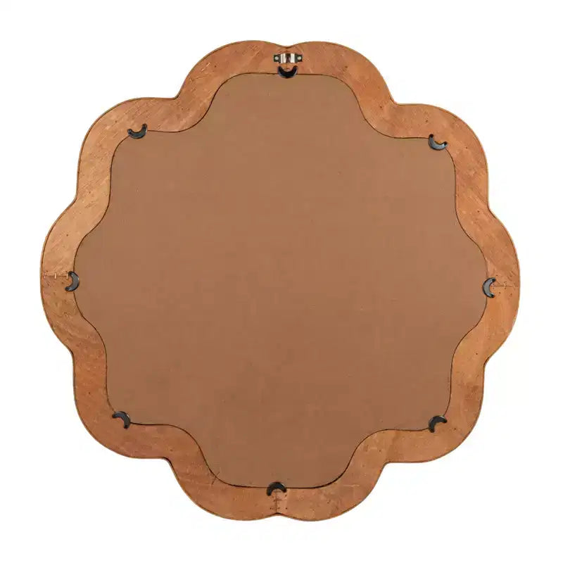 Miroir mural encadré en rotin festonné Storied Home