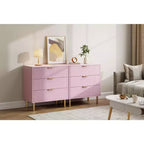 Commode Naturelle à 3 Tiroirs pour Chambre à Coucher, Grande Table de Chevet Commode, Organiseur Moderne en Bois avec Poignées Métalliques et Dispositif Anti-Basculement