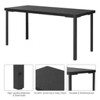 Table de cuisine avec 2 bancs, cadre en métal