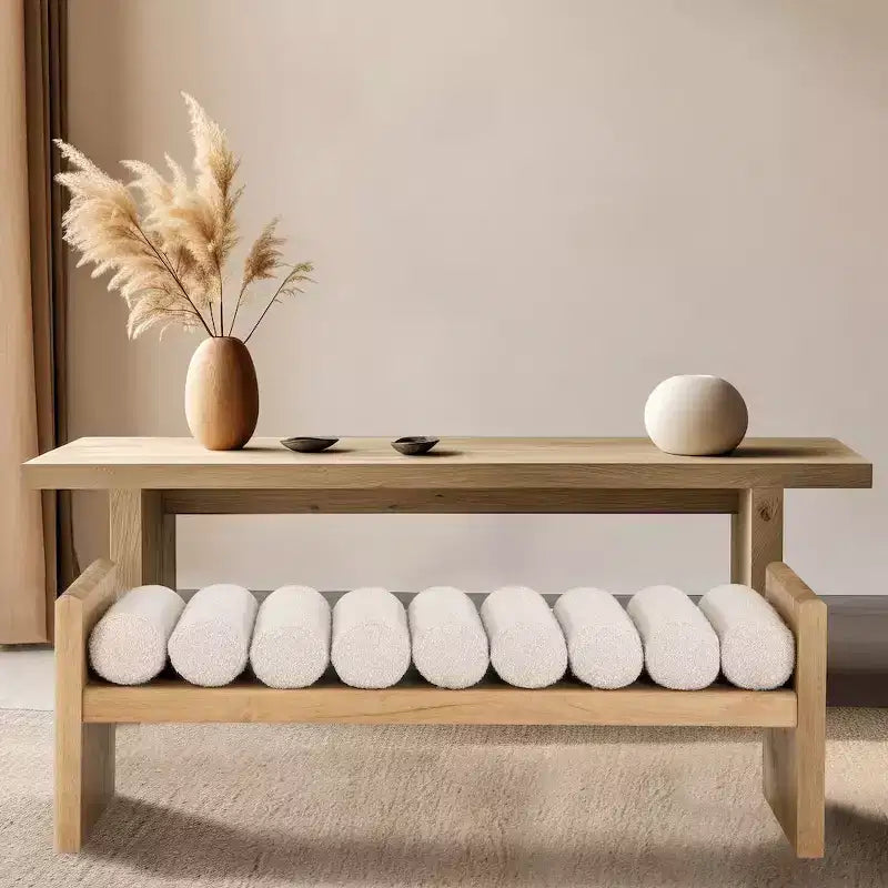Meridian Furniture, Banc Waverly en tissu bouclé