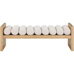 Meridian Furniture, Banc Waverly en tissu bouclé
