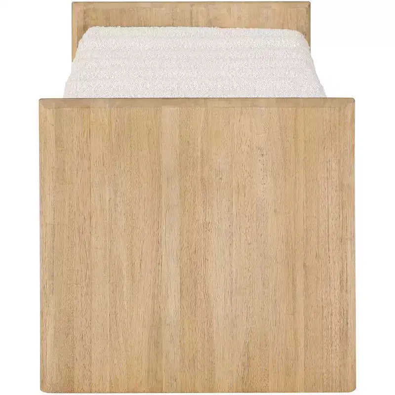 Meridian Furniture, Banc Waverly en tissu bouclé