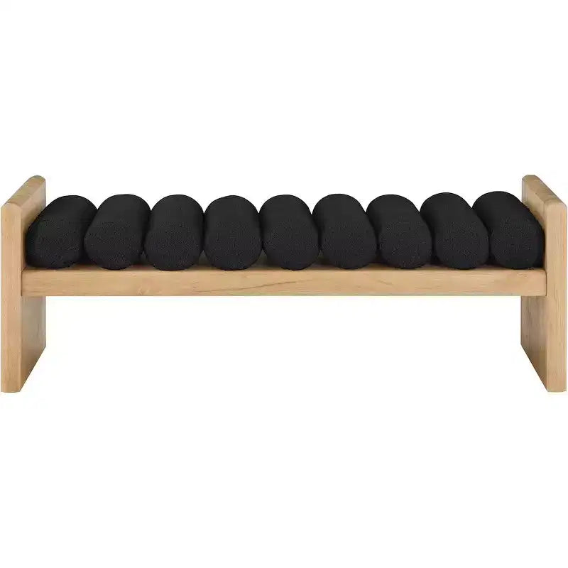 Meridian Furniture, Banc Waverly en tissu bouclé