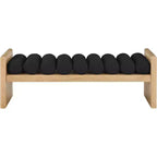 Meridian Furniture, Banc Waverly en tissu bouclé