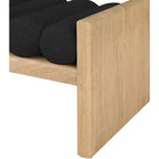 Meridian Furniture, Banc Waverly en tissu bouclé