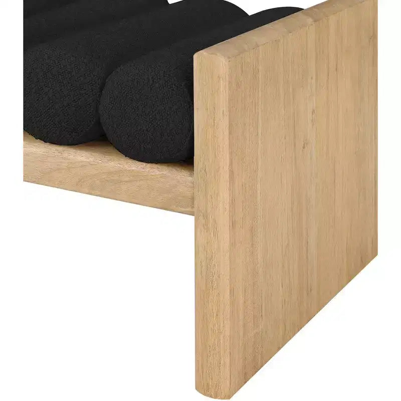 Meridian Furniture, Banc Waverly en tissu bouclé