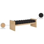 Meridian Furniture, Banc Waverly en tissu bouclé